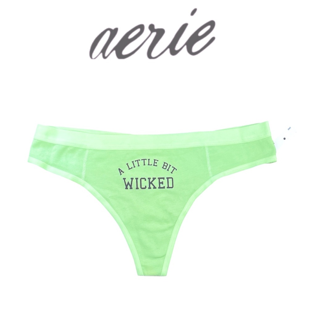 AERIE➕NWT Halloween Cotton Thong Panty